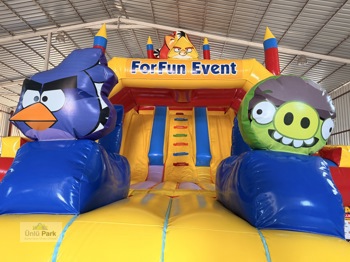 Şişme Kaydırak Çift Kayışlı Angry Birds